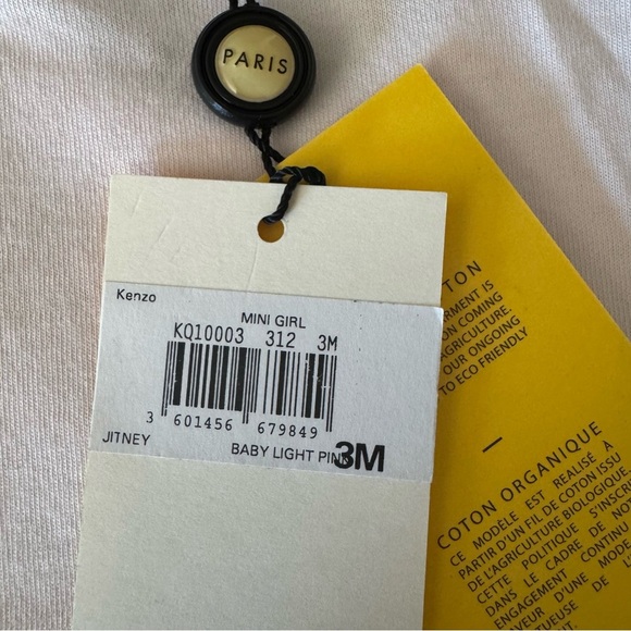 NWT KENZO Baby Elephant Logo 2 Piece Set Top Leggings Pink Reversible Size 3M - Picture 14 of 16